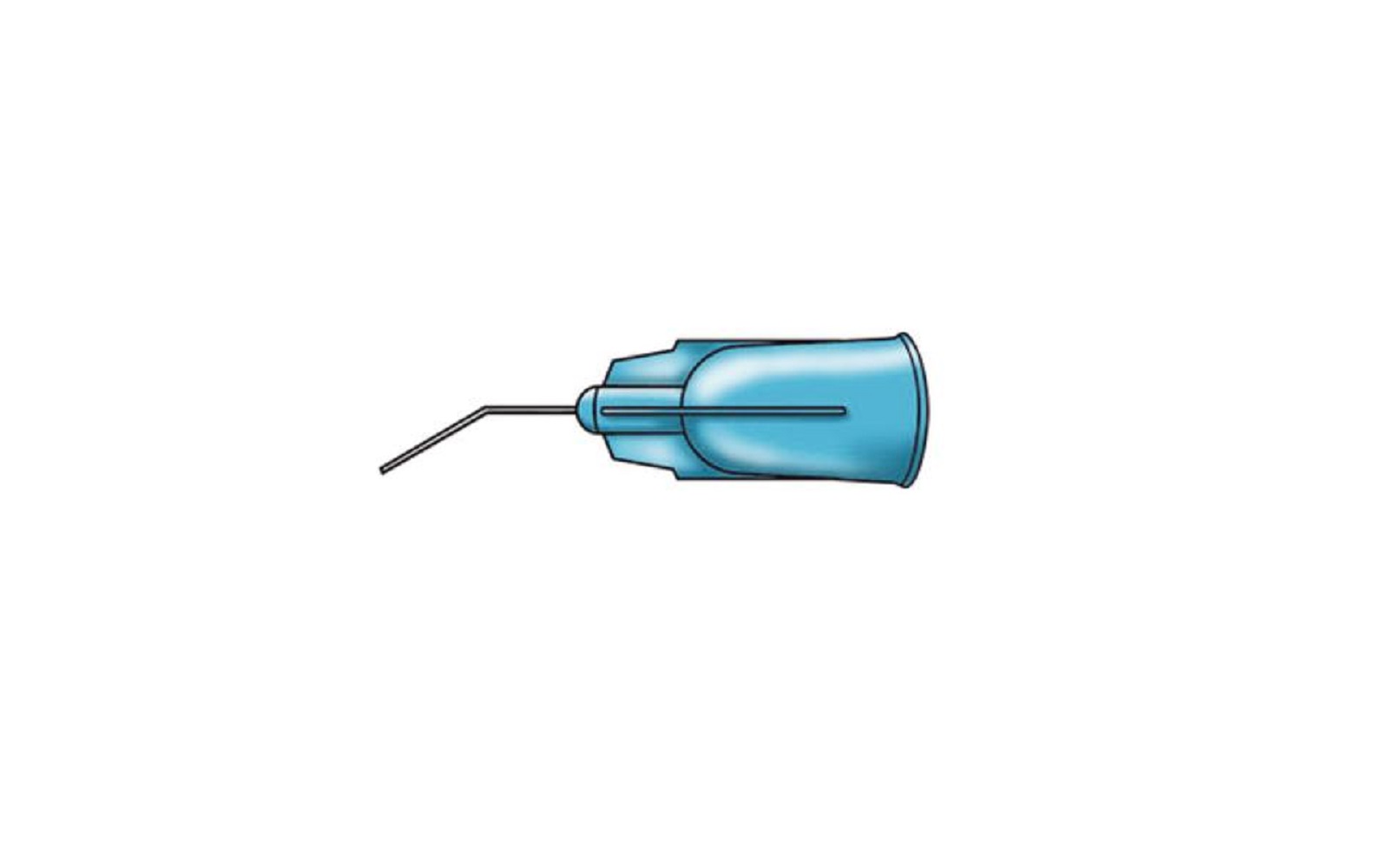 Bent Needle Tips, 100/Pkg - 25 Gauge, Blue