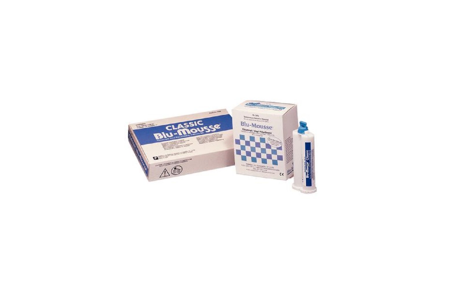 Blu-Mousse® VPS Bite Registration Material – 50 ml Automix Split Cartridge, 2/Pkg - Parkell Products Inc