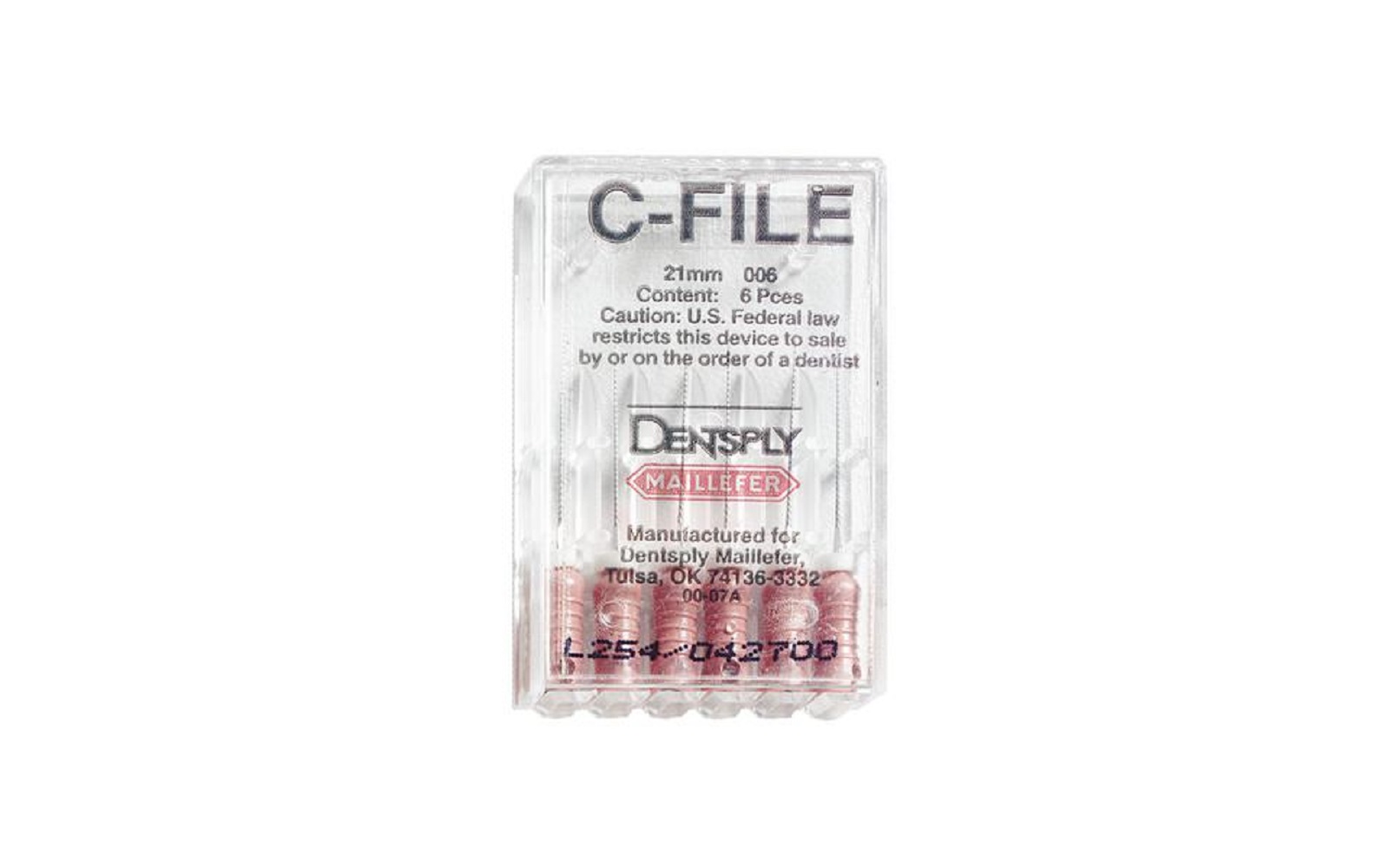 C-Files – Stainless Steel, 6/Pkg - Dentsply Maillefer