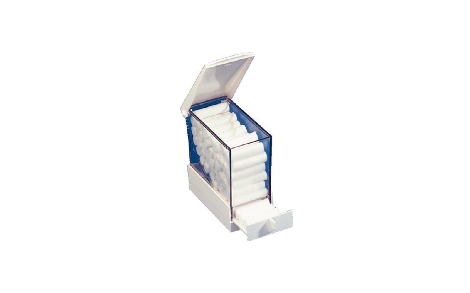 Cotton Roll Dispensers with Pull-out Drawer - White