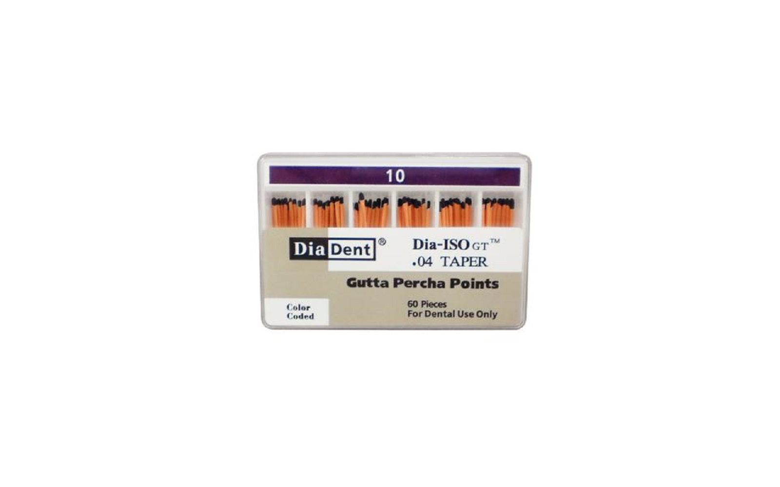 Dia-ISO GT™ Gutta Percha Points – 0.04 Taper, 60/Box - Diadent Manufacturing Inc
