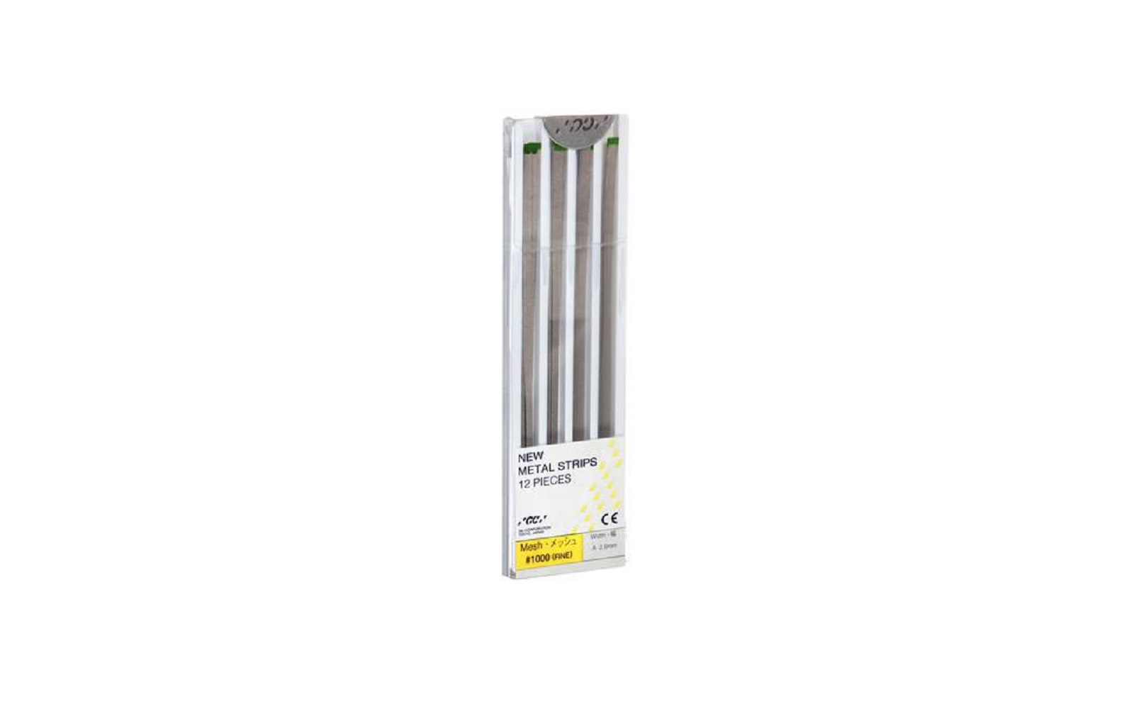 GC Metal Strips – Fine (No. 1000 Mesh – 50 Micron), Yellow, 12/Pkg - GC America Inc