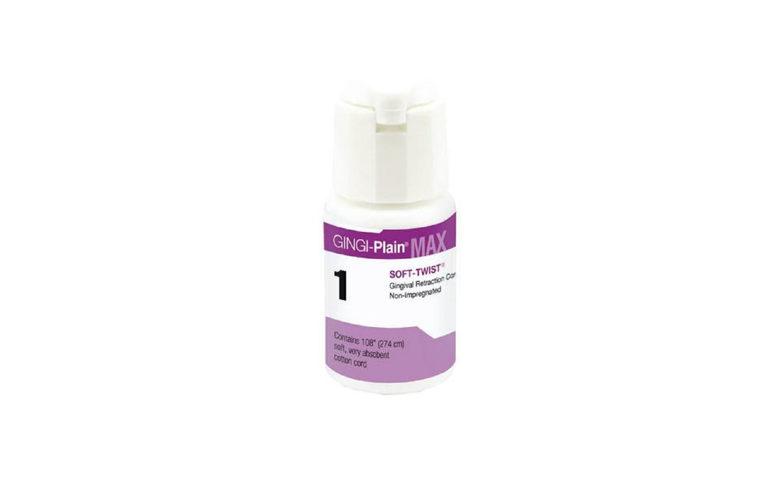 Gingi-Pak® Max Soft-Twist™ Nonimpregnated Retraction Cord, 108" - Gingi-Pak