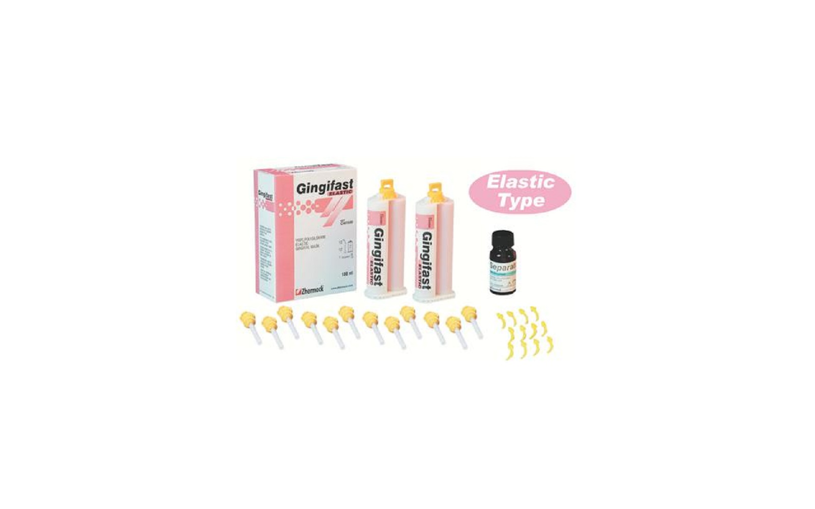 Gingifast Elastic, Elastic Type Gingival Reproduction for Fixed Prosthetics