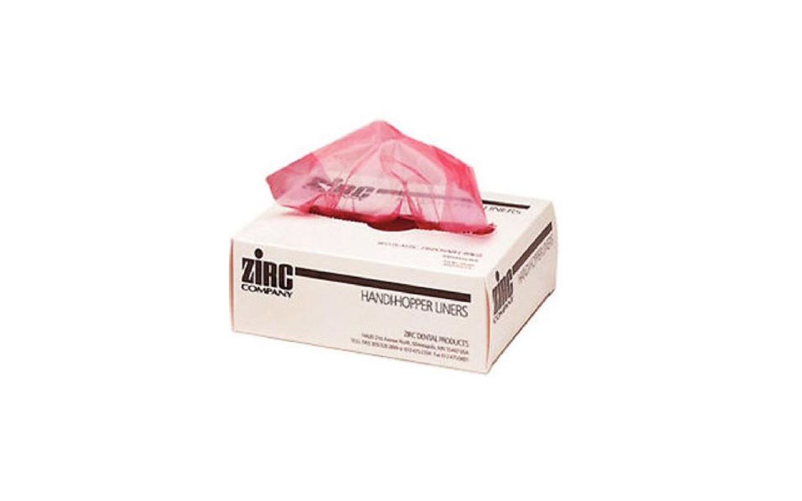Handi-Hopper Waste Receptacle Liners, 100/Pkg - Red Biohazard