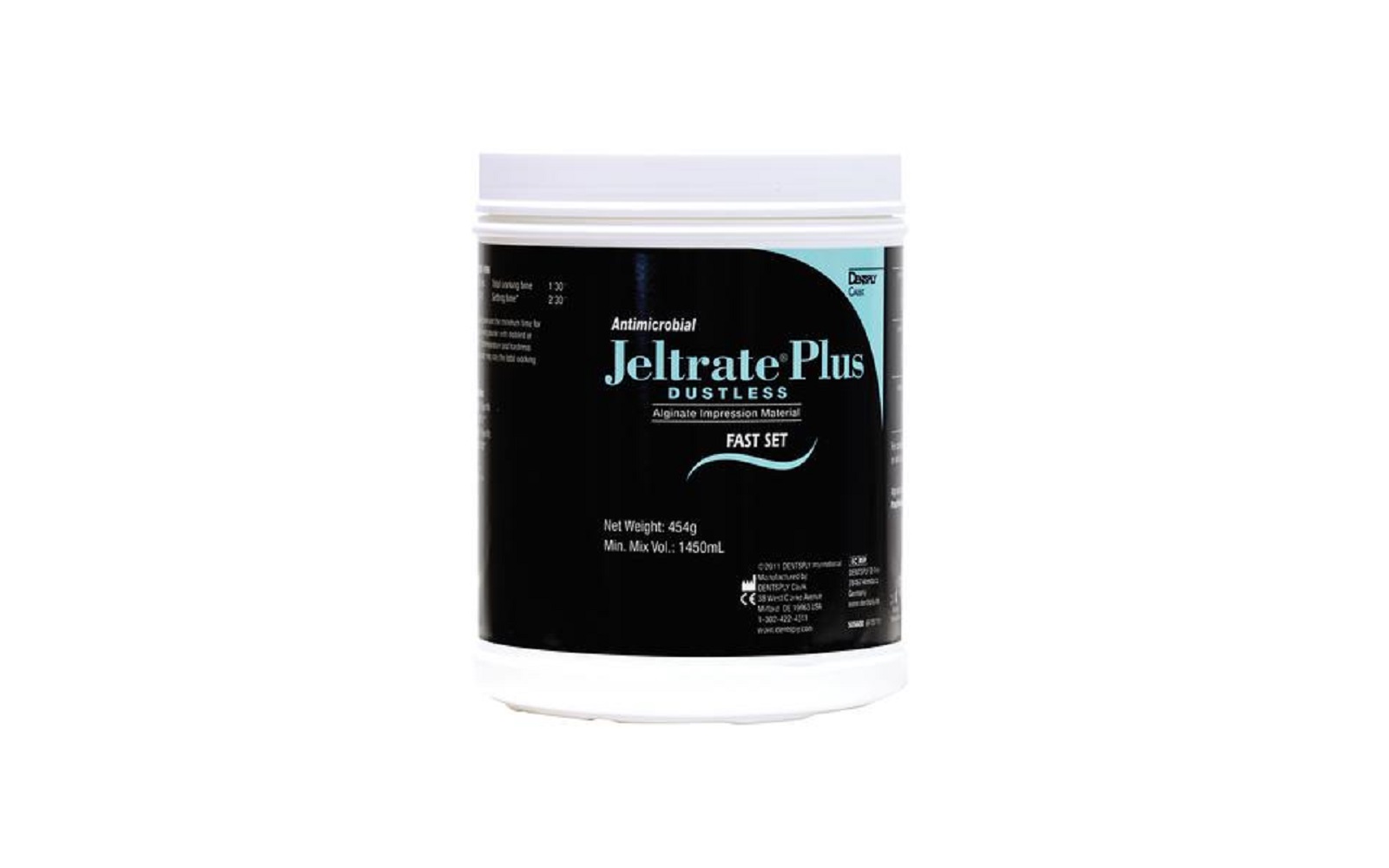 Jeltrate® Plus – Antimicrobial, Dustless, Alginate Impression Material, 1 lb Canister - DENTSPLY Caulk