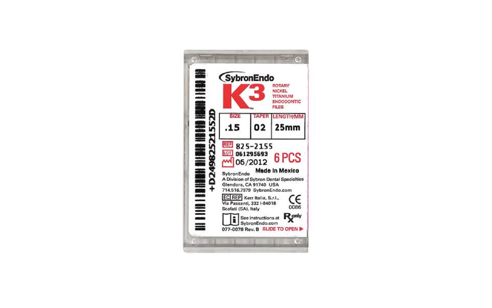 K3™ Nickel-Titanium Endodontic Files – 25 mm Length, 6/Pkg - Kerr Endodontics