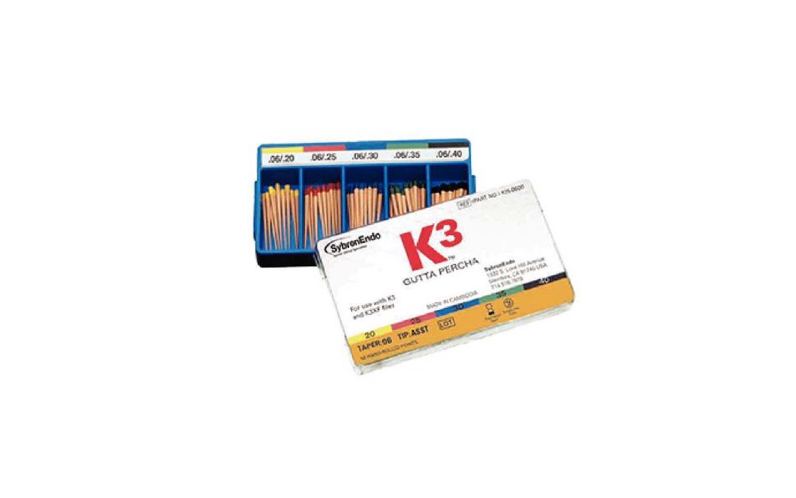 K3/K3XF Gutta Percha Points – 0.04 Taper, 50/Pkg - Kerr Endodontics