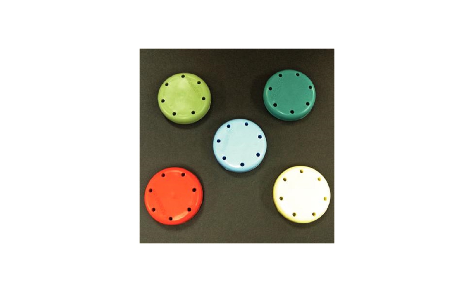 Magnetic Bur Blocks 7 Holes FG/RA, White