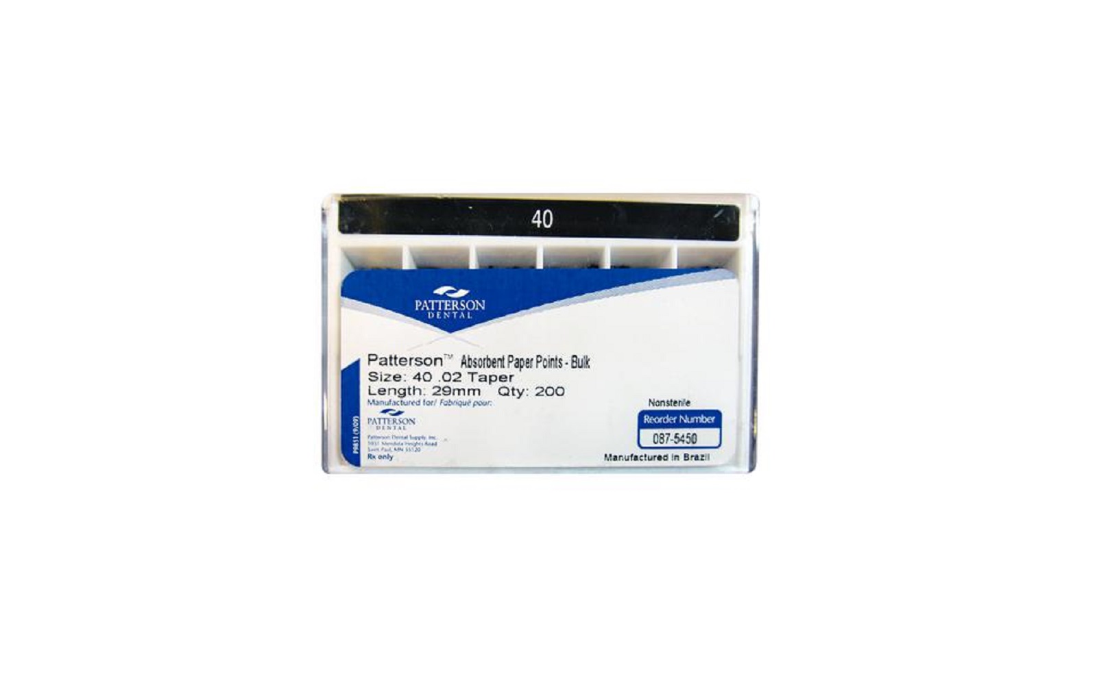 Patterson® Absorbent Paper Points – Nonsterile, 200/Box - Patterson Dental Supply