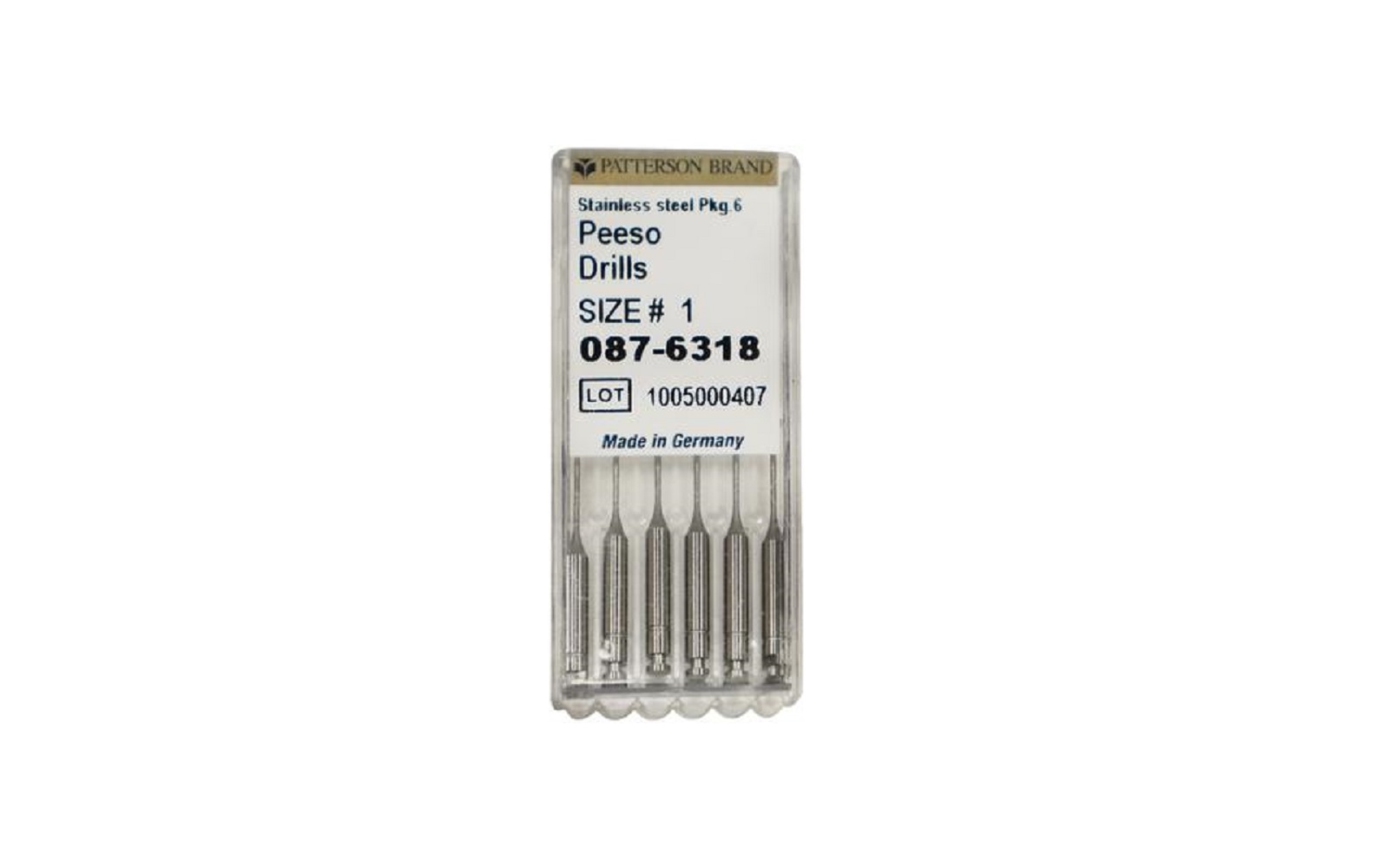 Patterson® Peeso Endodontic Drills – 32 mm Length, 6/Pkg - Patterson Dental Supply