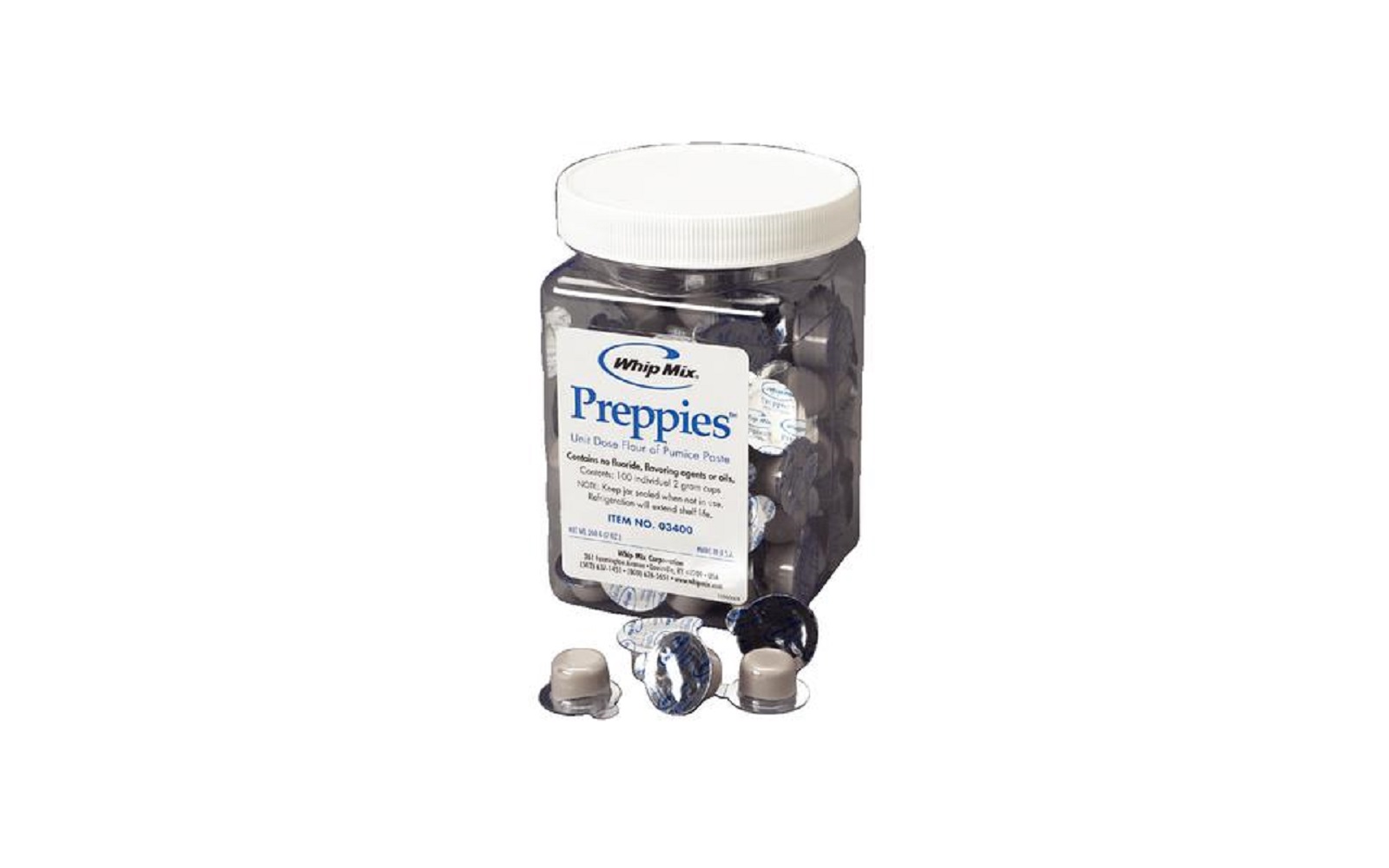 Pumice Preppies™ Paste – 2 g Cups, 100/Pkg