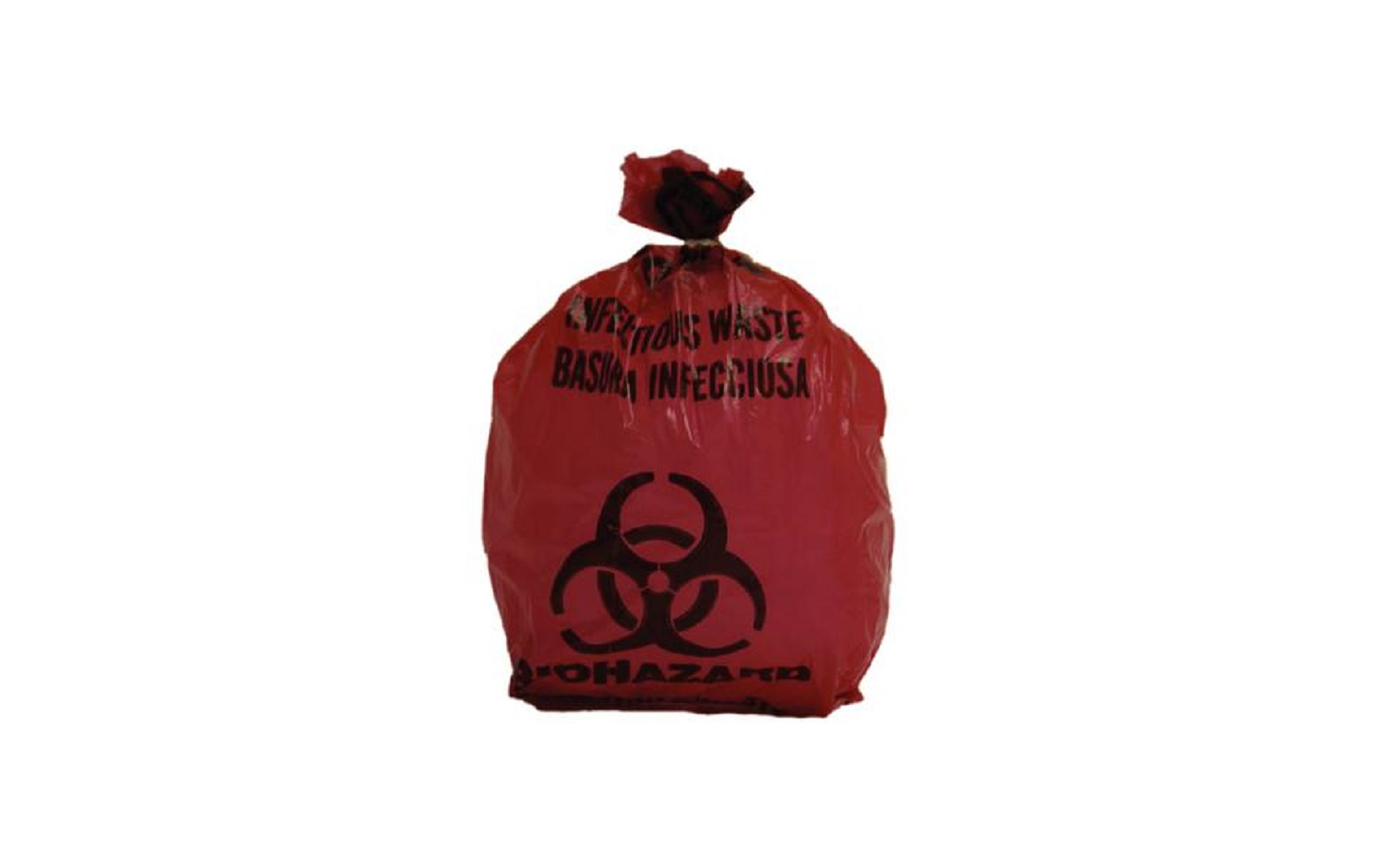Red Biohazard Bags - 1 Gallon, 20 Bags/Roll, 10 Rolls/Box