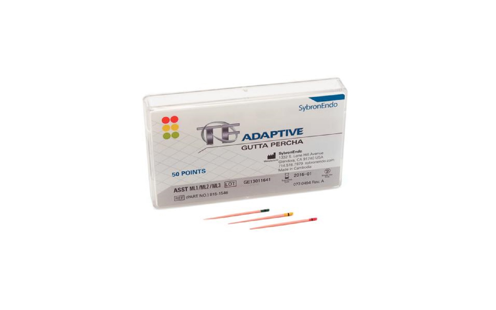 TF™ Adaptive Gutta Percha Points – 50/Pkg - Kerr Endodontics