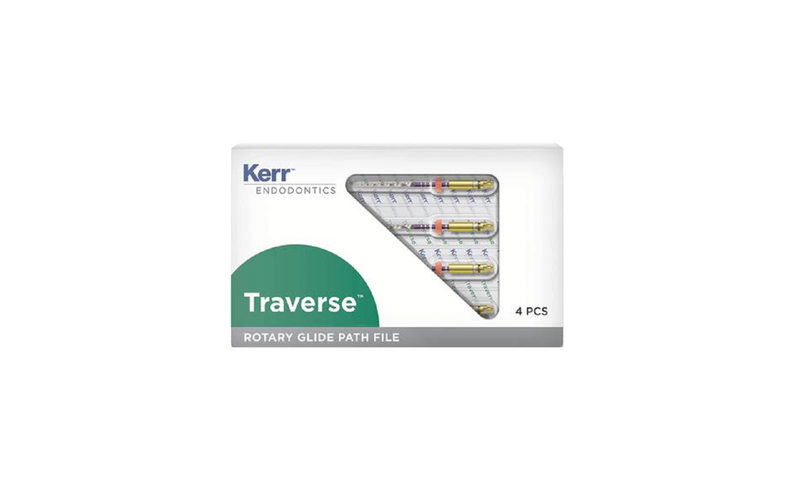 Traverse™ Rotary Glide Path Files – Taper Size 0.06, 4/Pkg - Kerr Endodontics