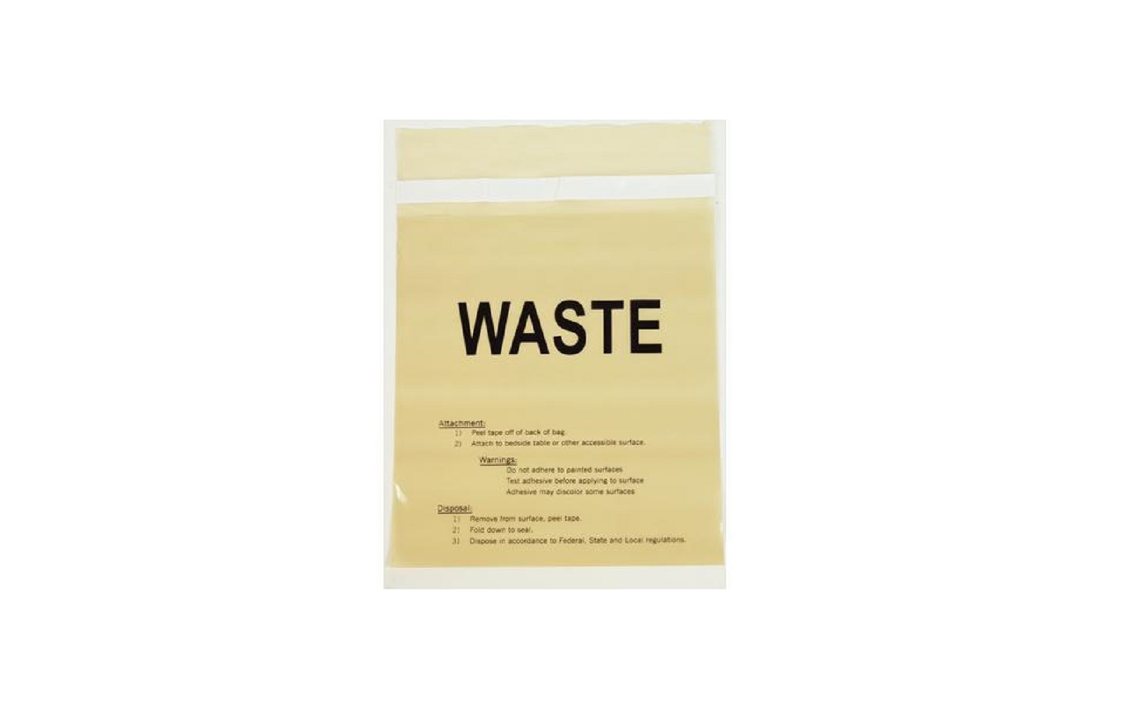 Waste Stick-On Bags – Beige-Standard, 9" x 10", 1.4 Quart, 100/Pkg