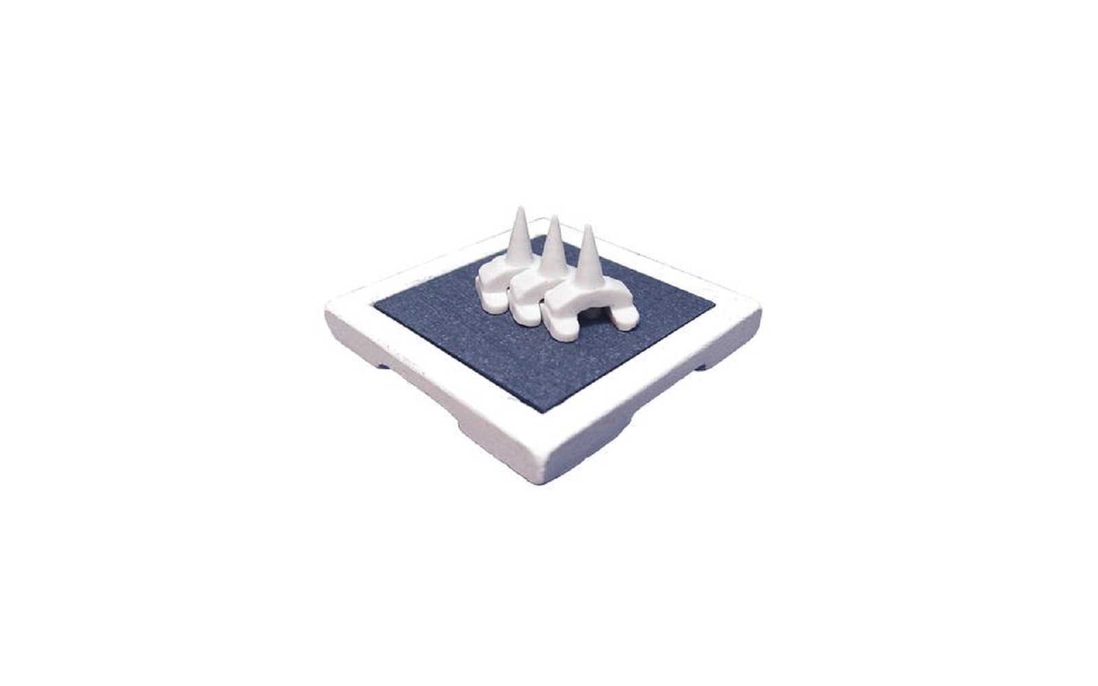 Carbon Insert Ceramic Tray with 6 Carbon Replacements C012 – 2-1/4" x 2-1/4" x 1/4"