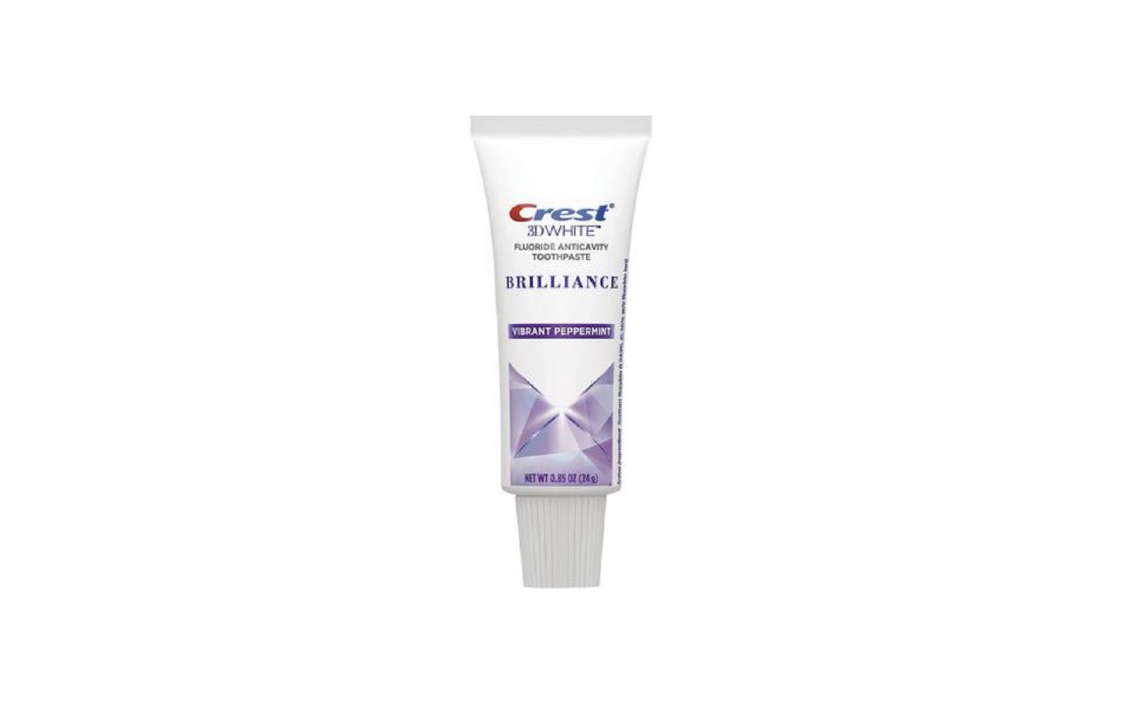 Crest® 3D White™ Brilliance + Advanced Stain Protection Toothpaste – Vibrant Peppermint, 0.85 oz Tube, 72/Pkg