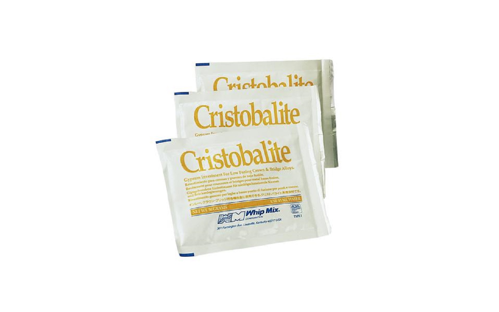 Cristobalite, 144/ 50 g Preweighed Packets
