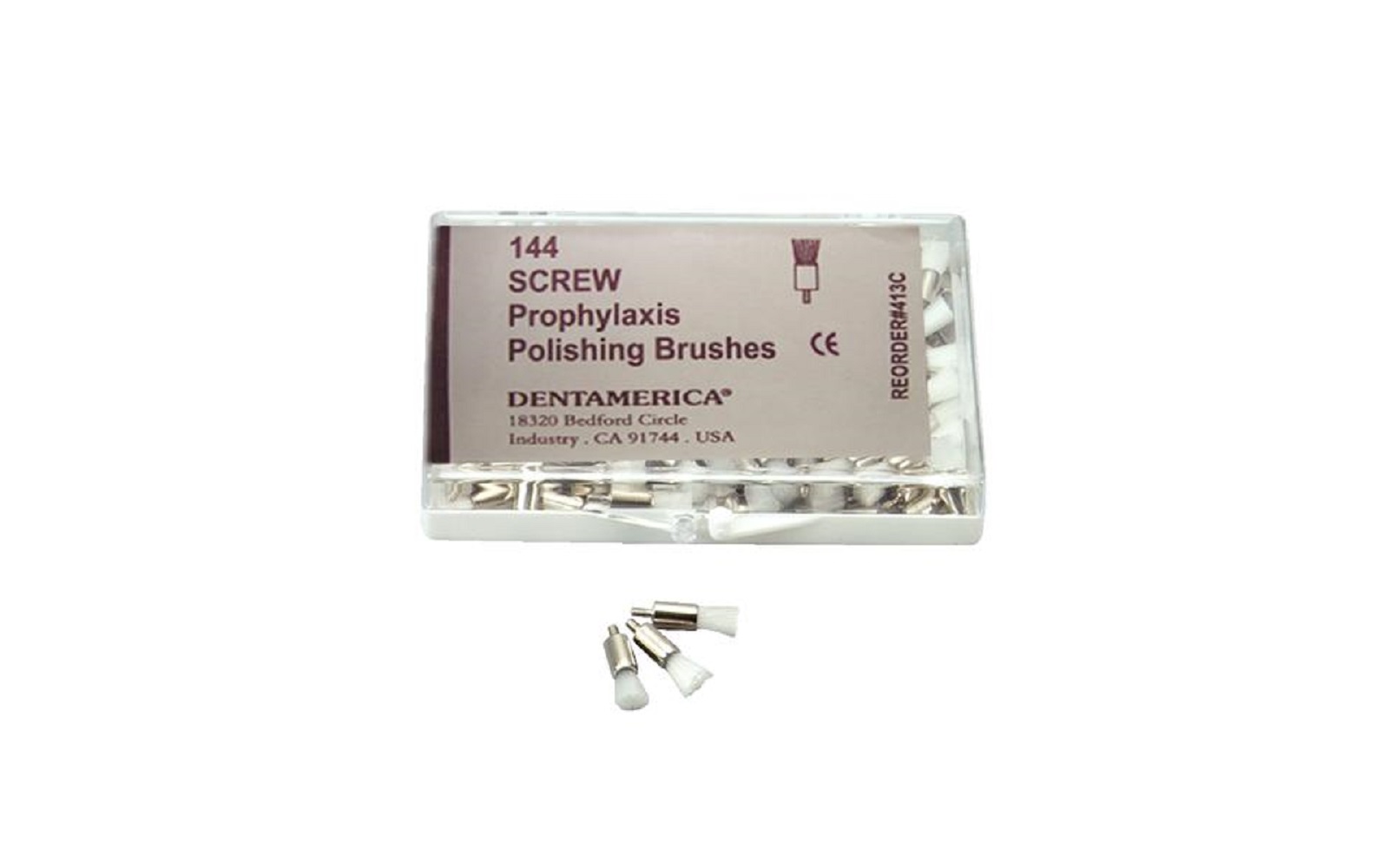 Disposable Prophy Brushes – Screw Type, White, 144/Pkg