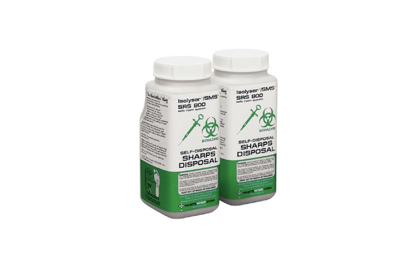 Isolyser® SMS® Sharps Self-Disposal System - 800 (0.8 Liter), Twin Pack