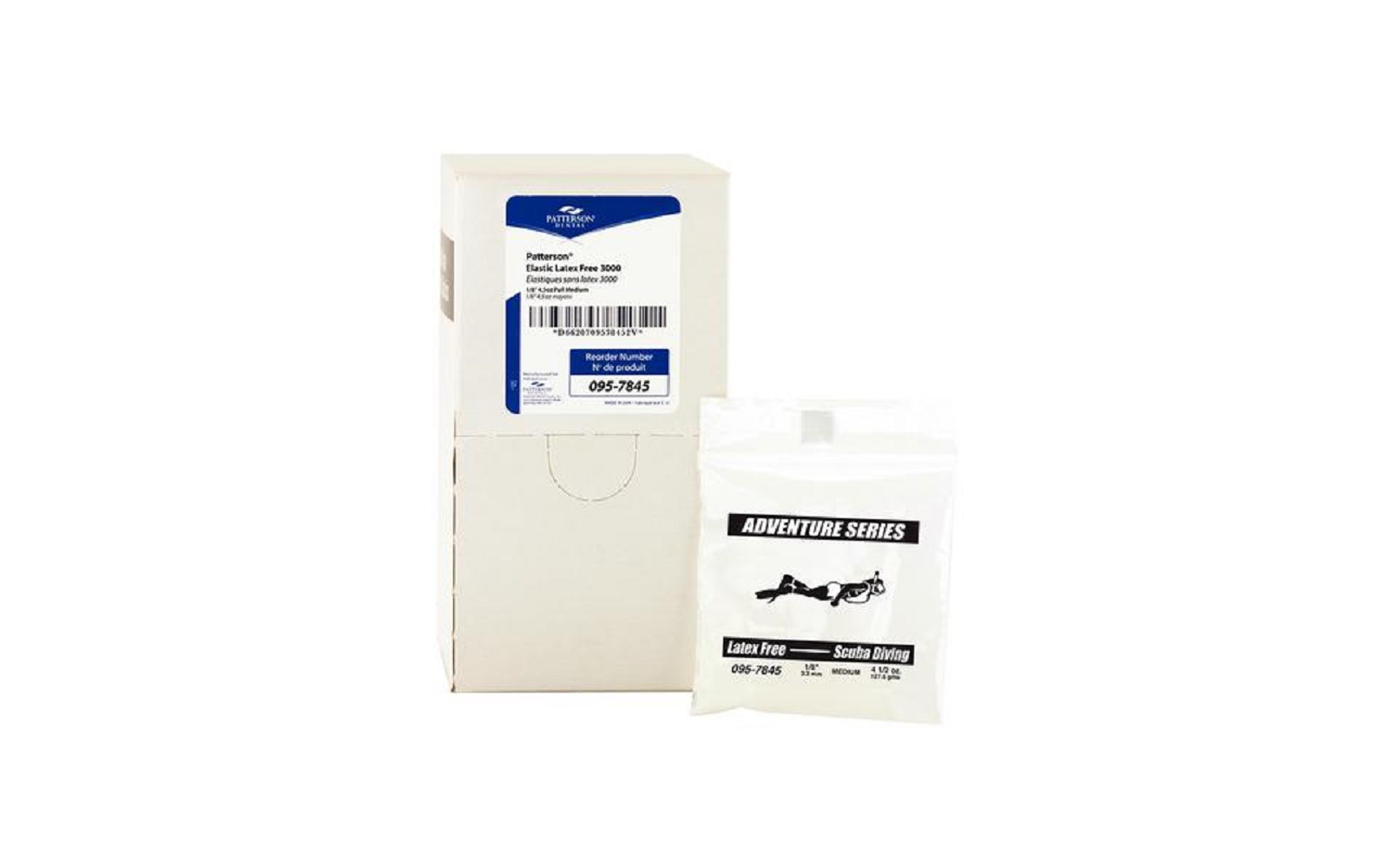 Patterson® Adventure Series Orthodontic Elastics – 4.5 oz Medium Force, Latex Free, 100/Bag, 30 Bags/Pkg - Patterson Dental Supply