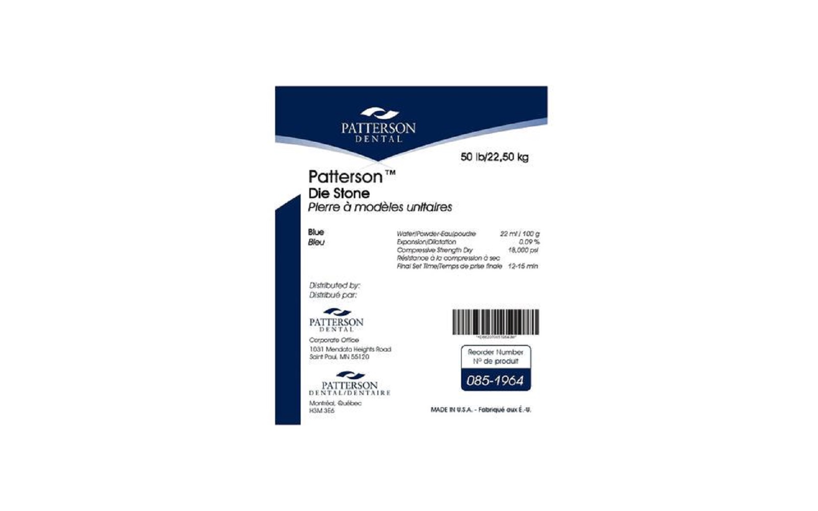 Patterson® Die Stone – Blue - Patterson Dental Supply