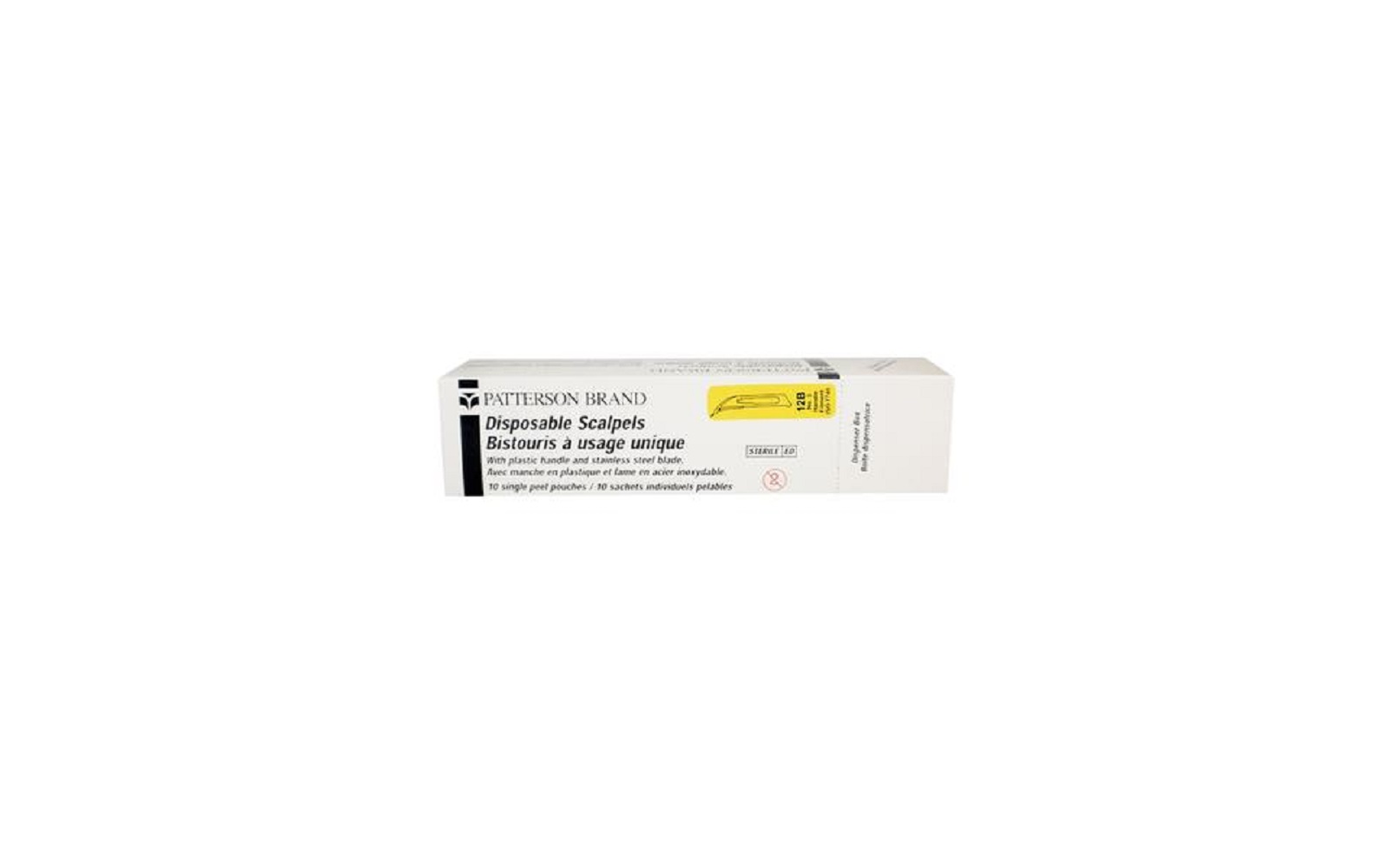 Patterson® Disposable Stainless Steel Scalpels – 10/Box - 12B