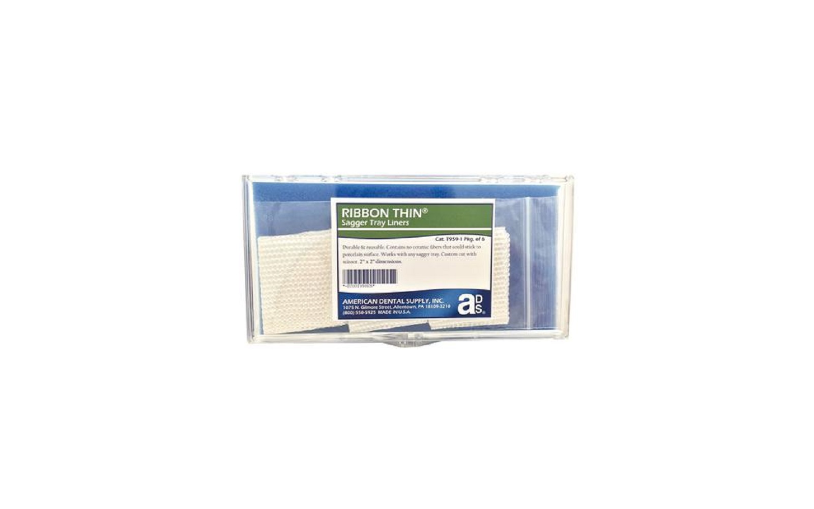 Ribbon Thin® Sagger Tray Liners - A.D.S. Inc