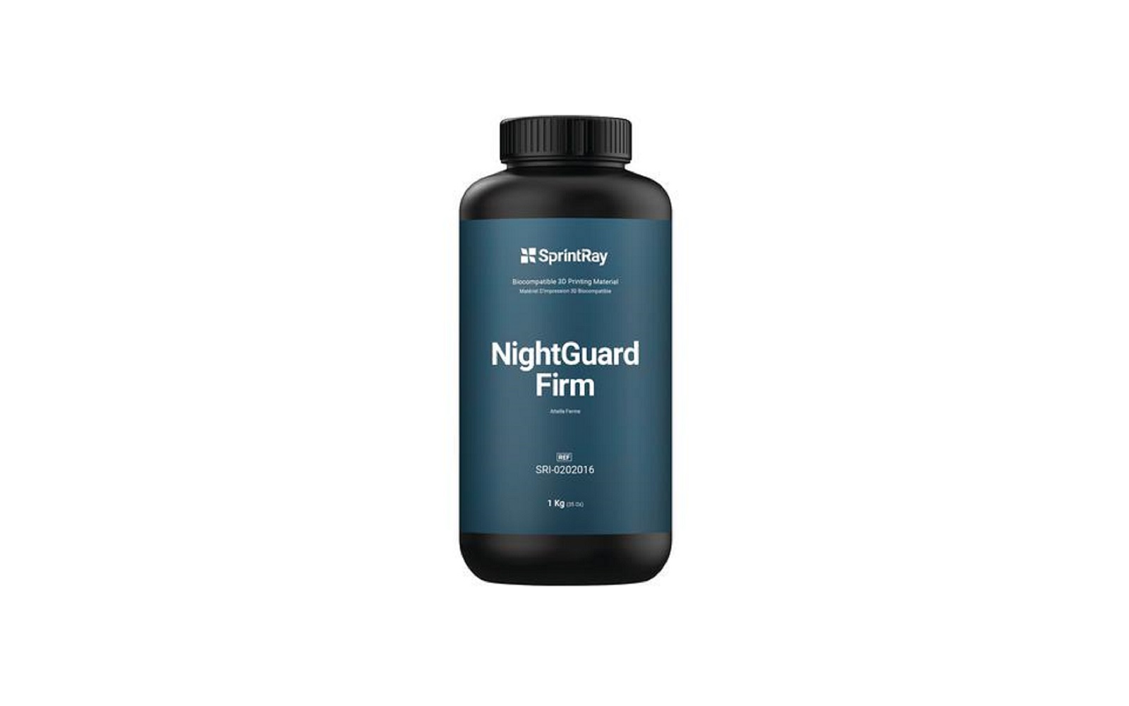 SprintRay NightGuard Firm Biocompatible 3D Printing Material, 1 kg Bottle