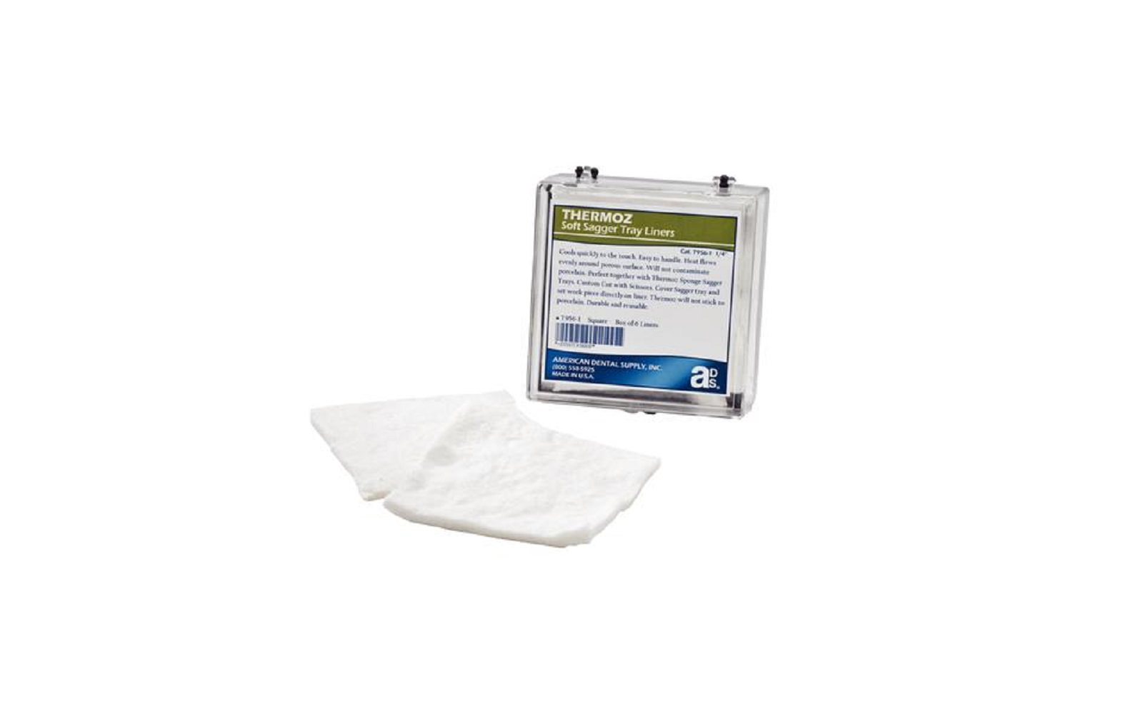 Thermoz Soft Sagger Tray Liners – 1/4" Square, 6/Pkg - A.D.S. Inc