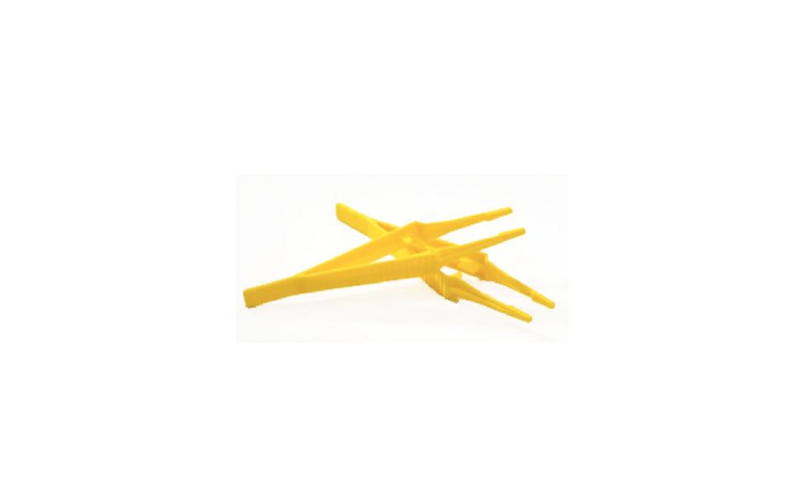 Tweezers Acid Resistant Plastic Yellow 5-3/4" 2/Pkg