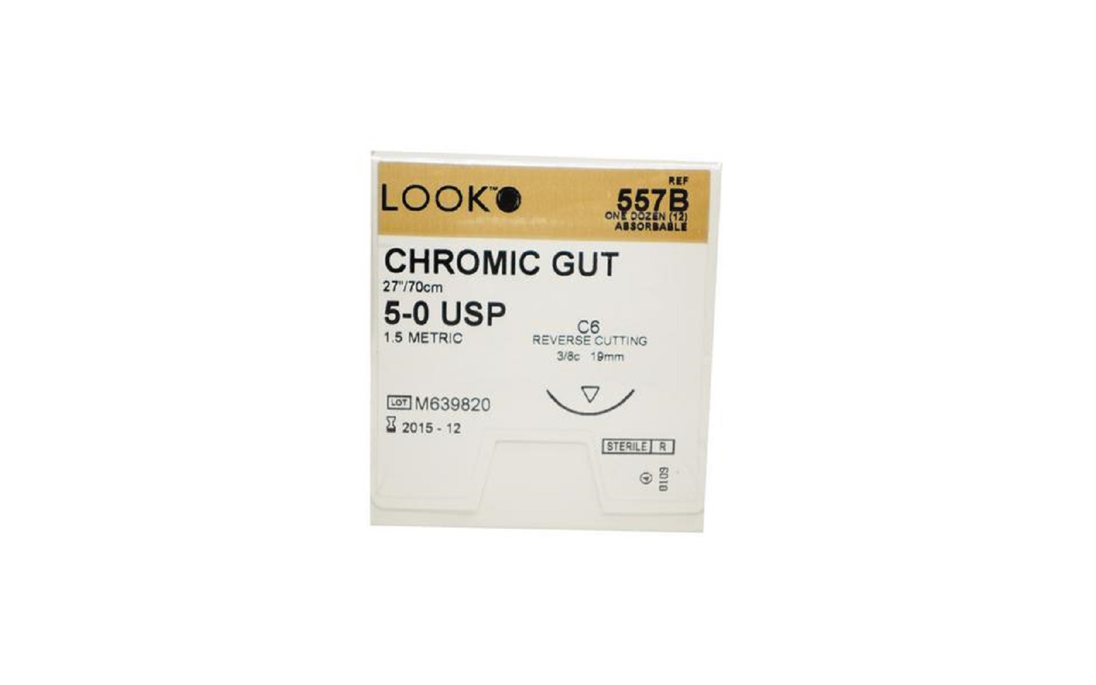 LOOK™ Chromic Gut Sutures Absorbable – Cuticular Reverse Cutting, 12/Pkg - Surgical Specialties