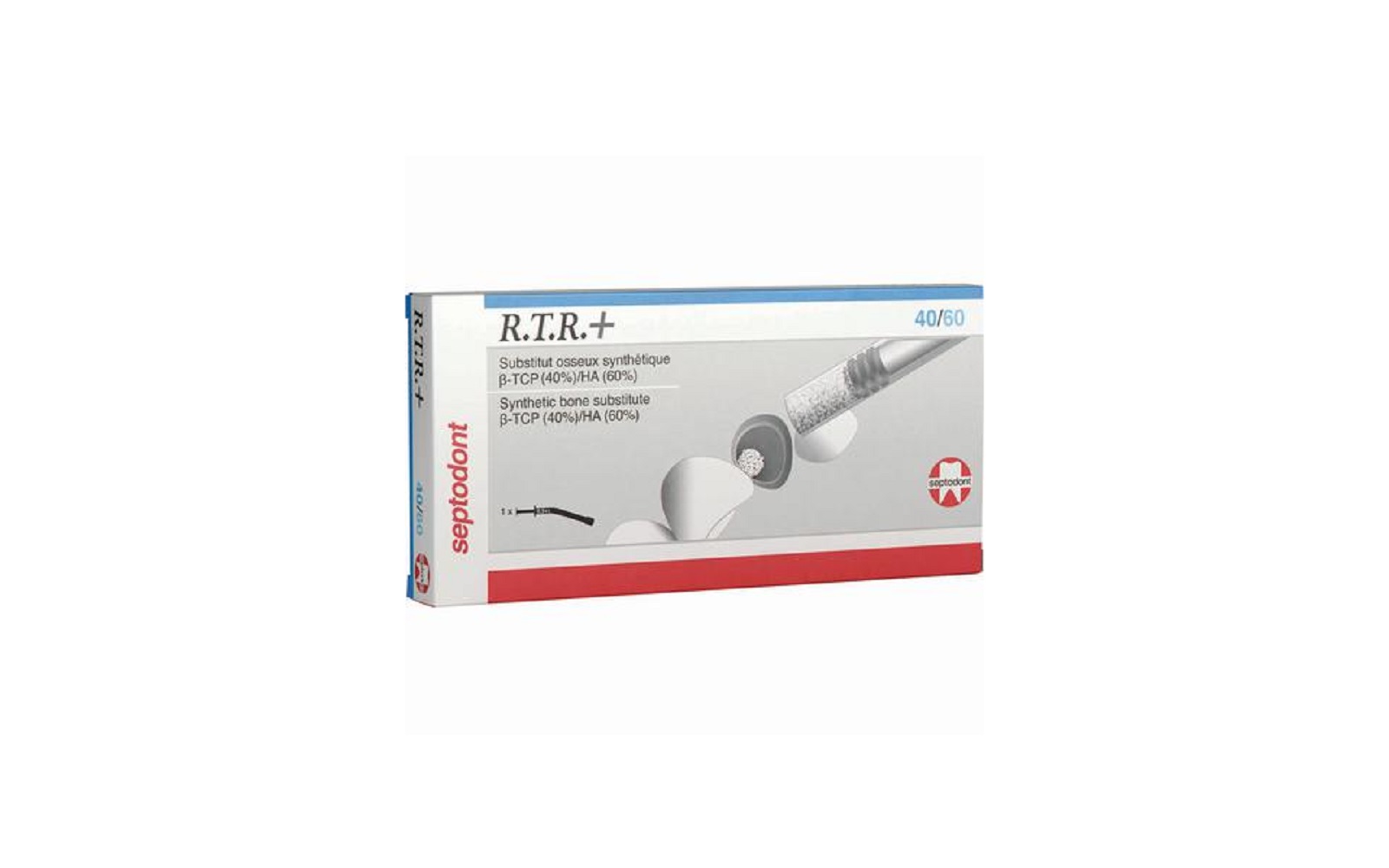 R.T.R.+ Synthetic Biphasic Bone Grafting Substitute Syringe, 0.5 cc - Septodont Inc