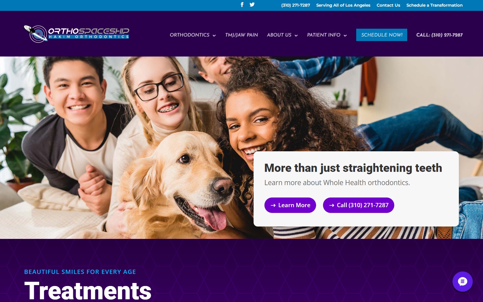 The Screenshot of The Orthospaceship- Hakim Orthodontics Website 