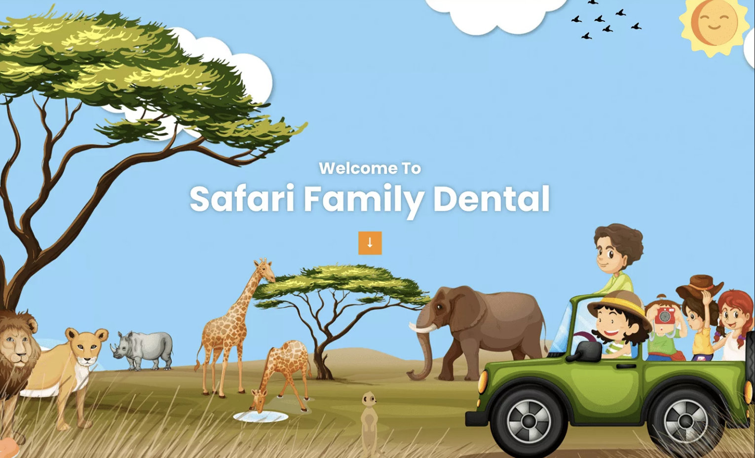 safari family dental website