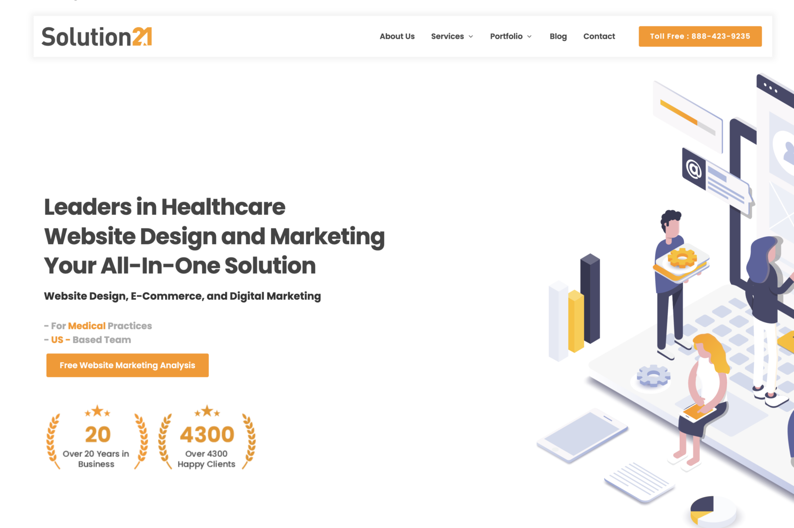 screenshot of solution21.com