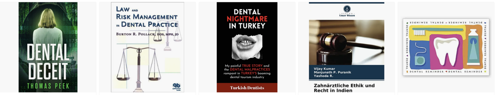 Dental Malpractice Books on Amazon*