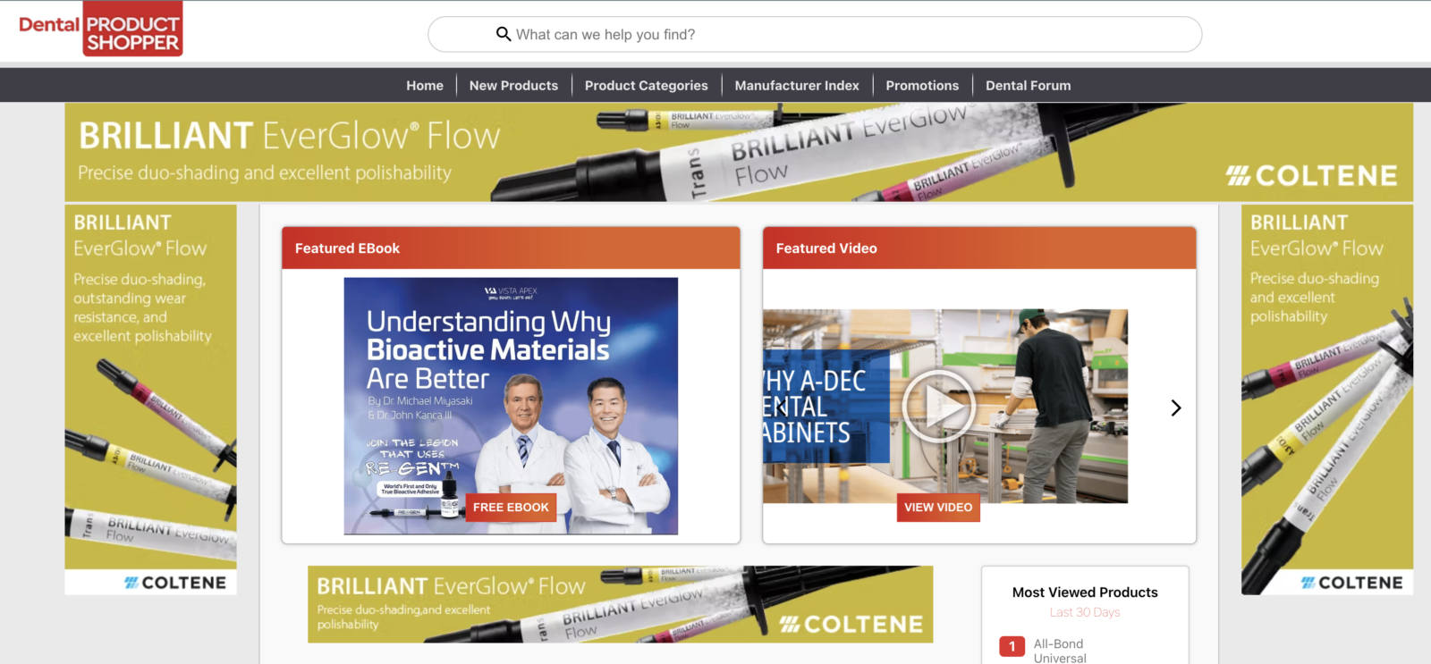 dental product shopper website screenshot