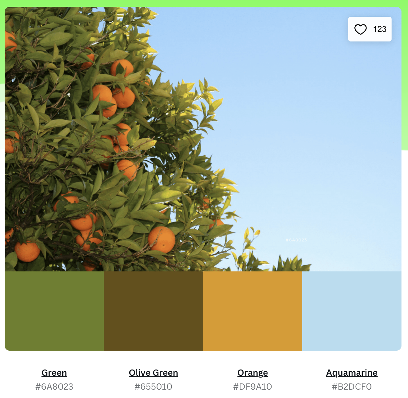 Sea Side Tan dental office color palette example with green and beige tones