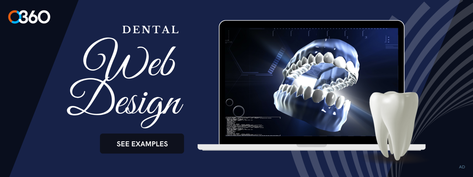 dental lab web design o360 ad