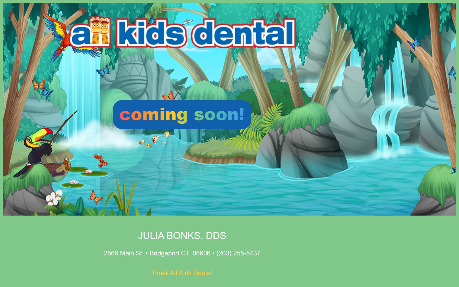 The Screenshot of All Kids Dental allkidsdentalct.com Website