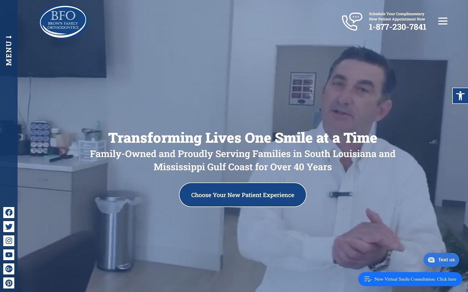 The Screenshot of Brown Family Orthodontics brownfamilyortho.com Website