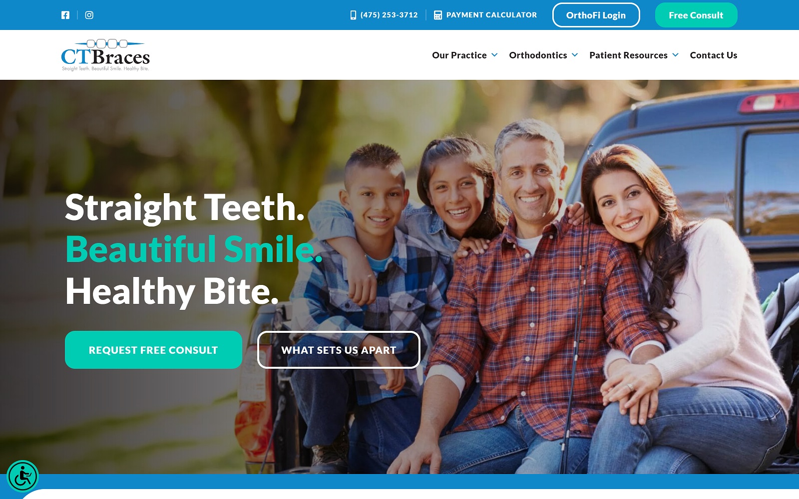 The Screenshot of CT Braces - Bridgeport Orthodontics ctbraces.com Website