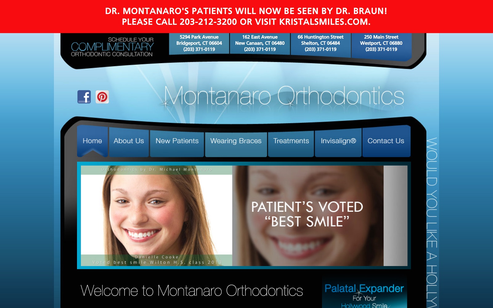 The Screenshot of Montanaro Michael DDS montanaroorthodontics.com Website
