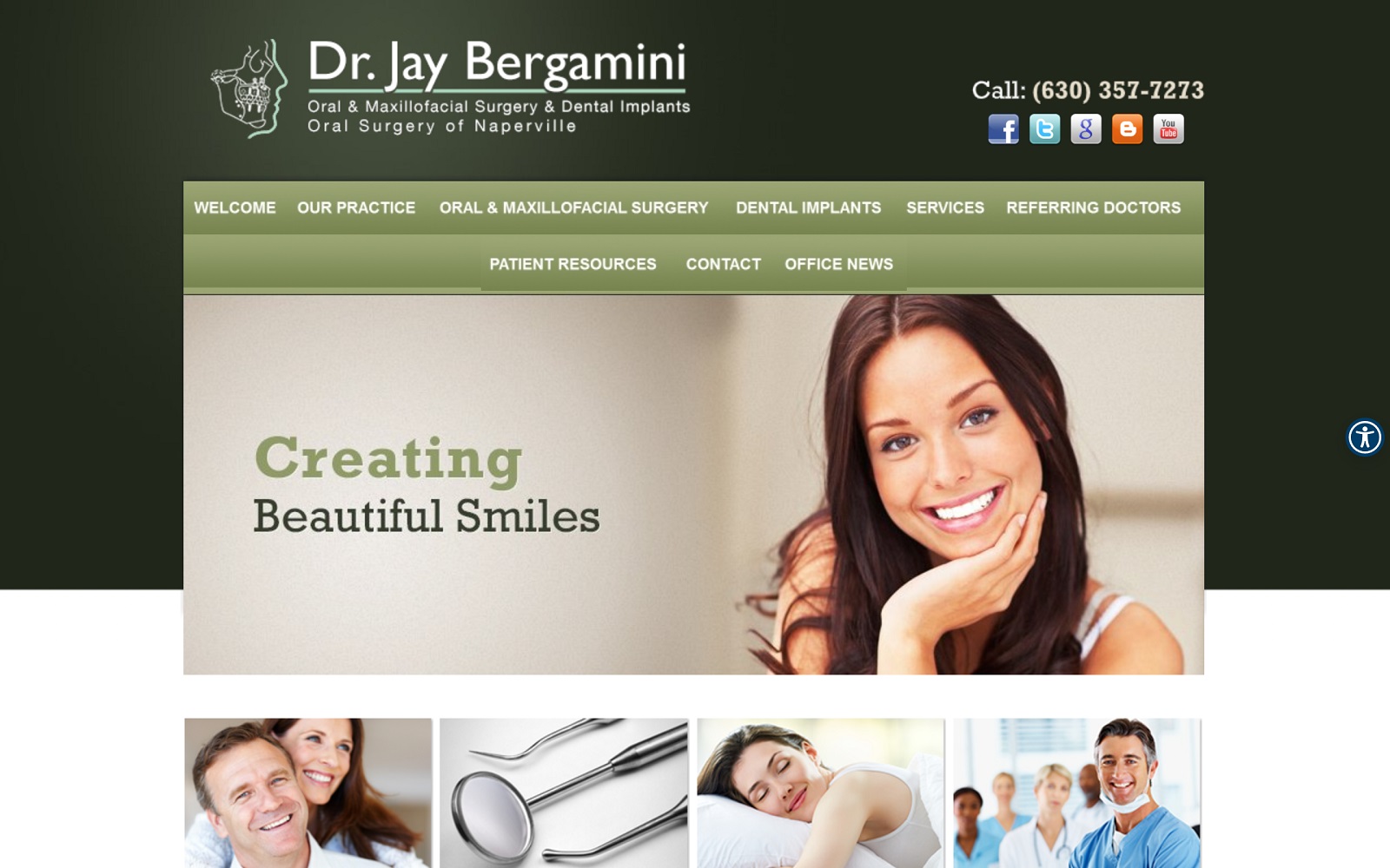 The Screenshot of Dr. Jerome Bergamini Website