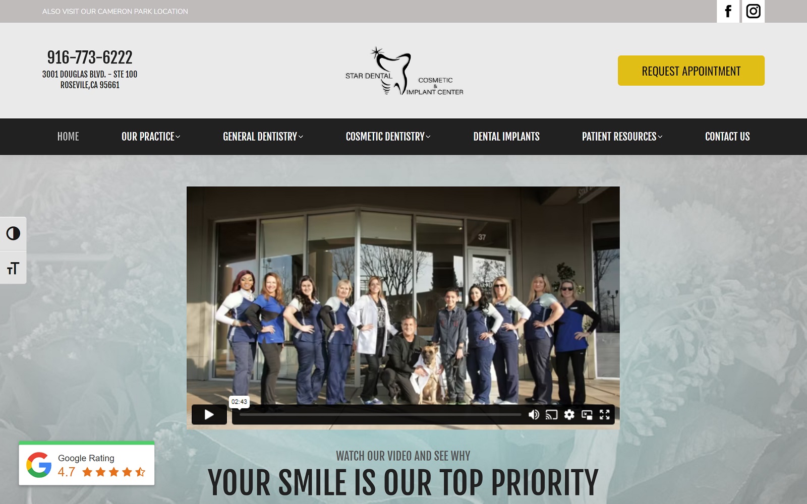 The Screenshot of Star Dental sonnyafshar.com Dr. sonny Afshar Website