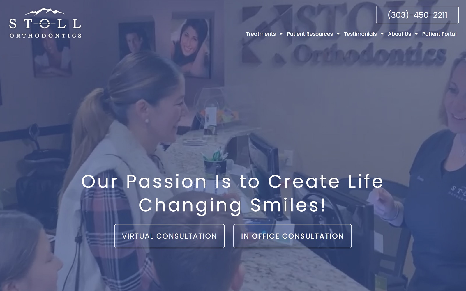 The Screenshot of Stoll Orthodontics stollsmiles.com Dr. Gregory Stoll Website