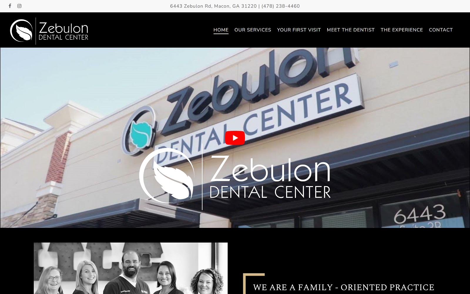 The Screenshot of Zebulon Dental Center, Macon Dentist - Steven N Golubow, DMD zebulondentalcenter.com Website