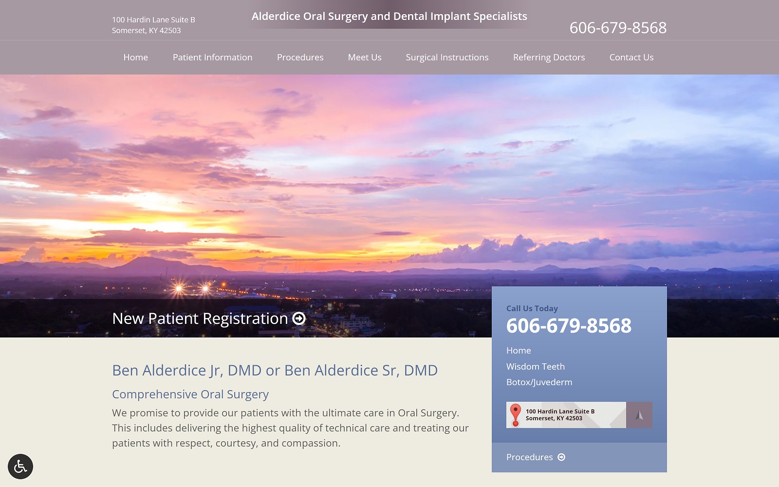 alderdiceoralsurgery.com screenshot